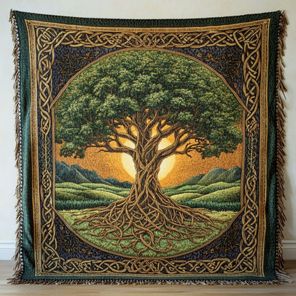 Celtic Tree of Life CW2401002CL Woven Throw Blanket