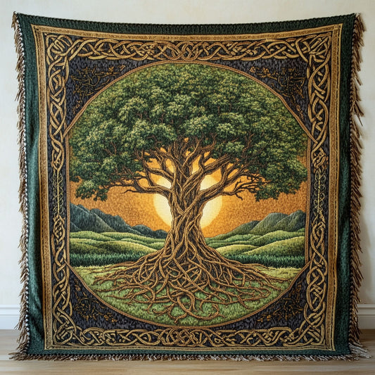 Celtic Tree of Life CW2401002CL Woven Throw Blanket