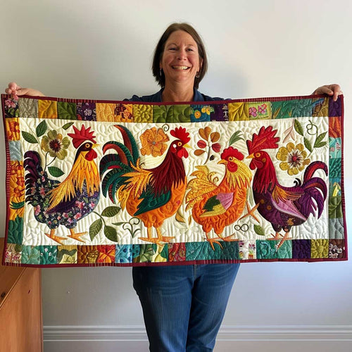 Chicken WJ1908038CL Quilted Table Runner