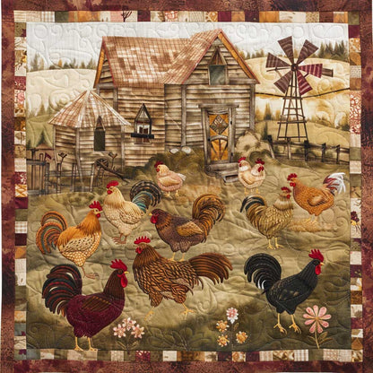 Chicken Yard WJ0908001CL Quilt