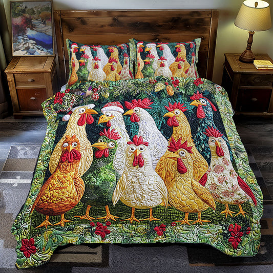 Christmas Chicken WY2211072CL Duvet Cover Set