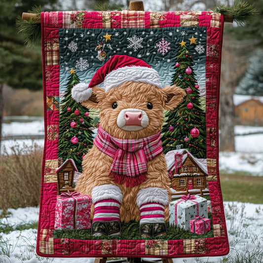 Christmas Baby Cow WJ1010010CL Quilt