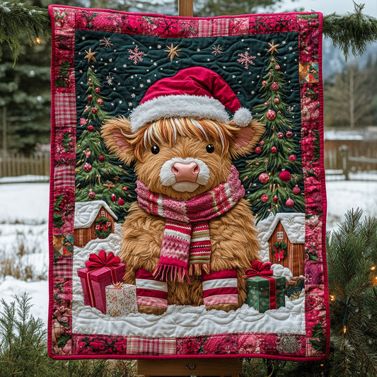 Christmas Baby Cow WJ1110004CL Quilt