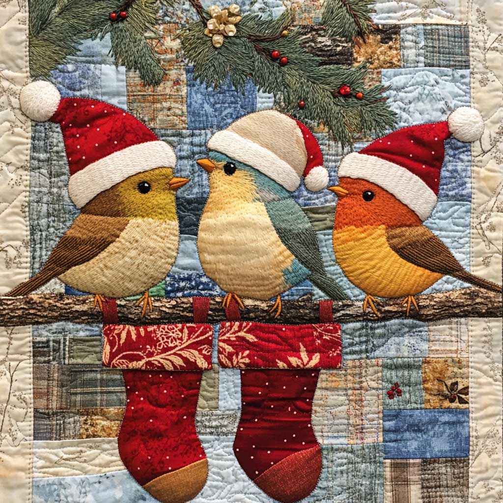 Christmas Bird WJ0808012CL Quilt