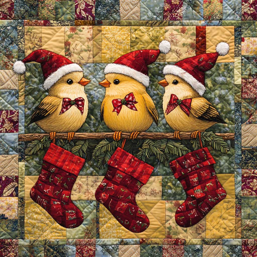 Christmas Bird WJ2408006CL Quilt