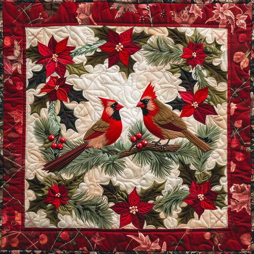 Christmas Cardinals Couple WM0509031CL Quilt