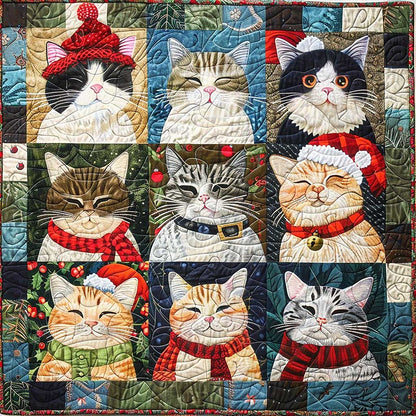 Christmas Cartoon Cat WM1508025CL Quilt