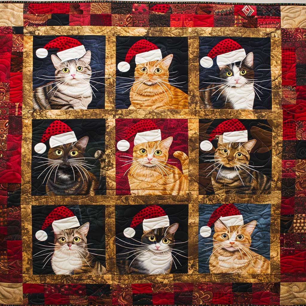 Christmas Cat WJ1608003CL Quilt