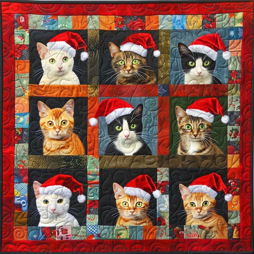 Christmas Cat WJ1608005CL Quilt