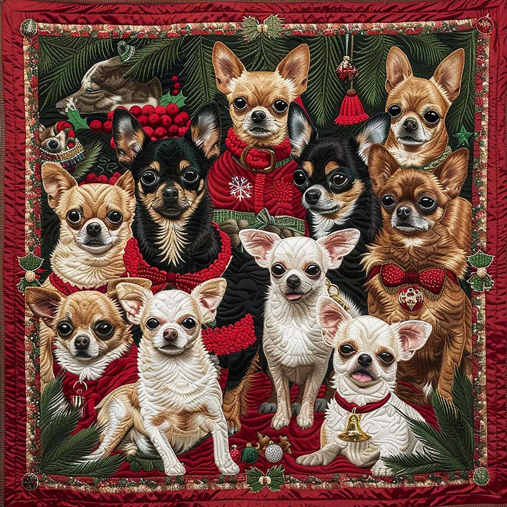 Christmas Corgi WM1608036CL Quilt