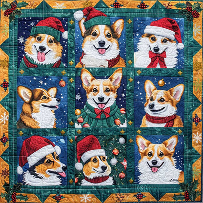 Christmas Corgi WM2008014CL Quilt