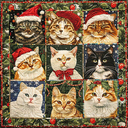 Christmas Cute Cat WM1408005CL Quilt