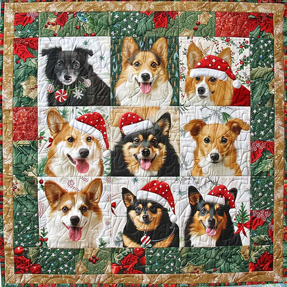 Christmas Cute Corgi WM1608018CL Quilt