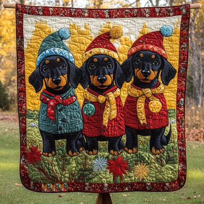 Christmas Dachshund WJ1010014CL Quilt