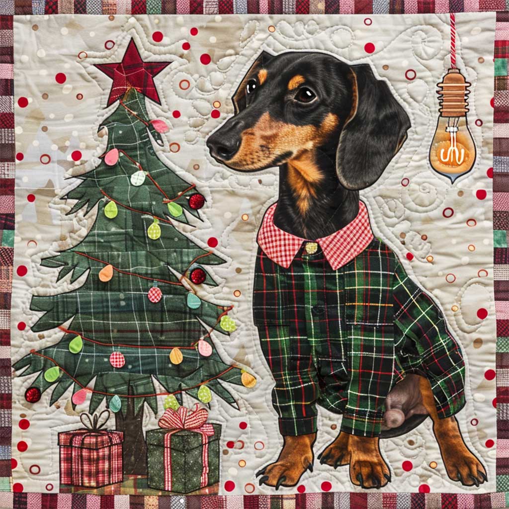 Christmas Dachshund WJ1308039CL Quilt