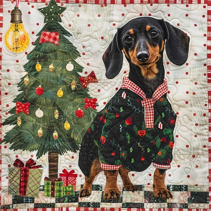 Christmas Dachshund WJ1308040CL Quilt