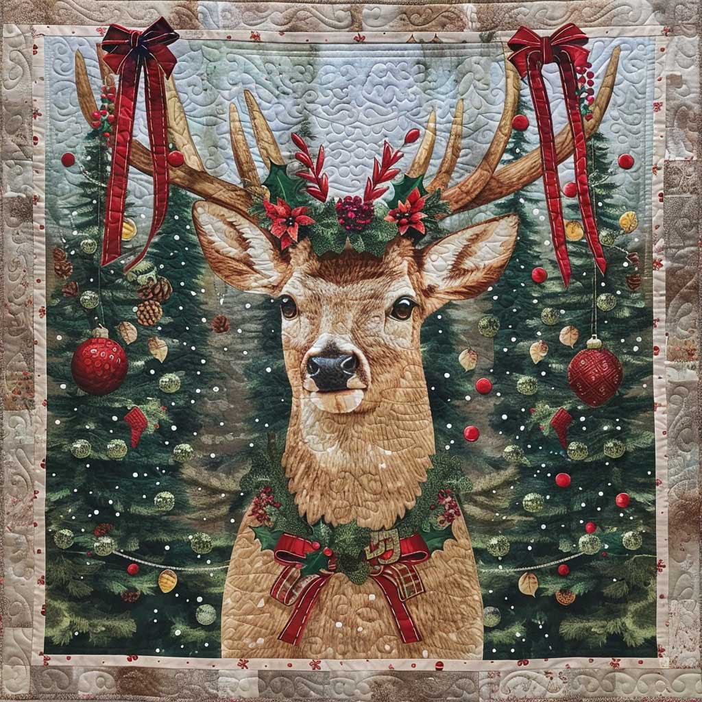 Christmas Deer Decor WM2808096CL Quilt