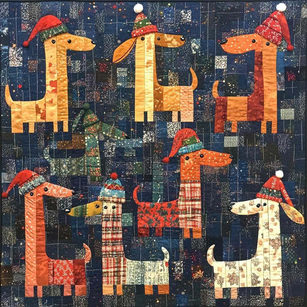 Christmas Dog WM0208007CL Quilt