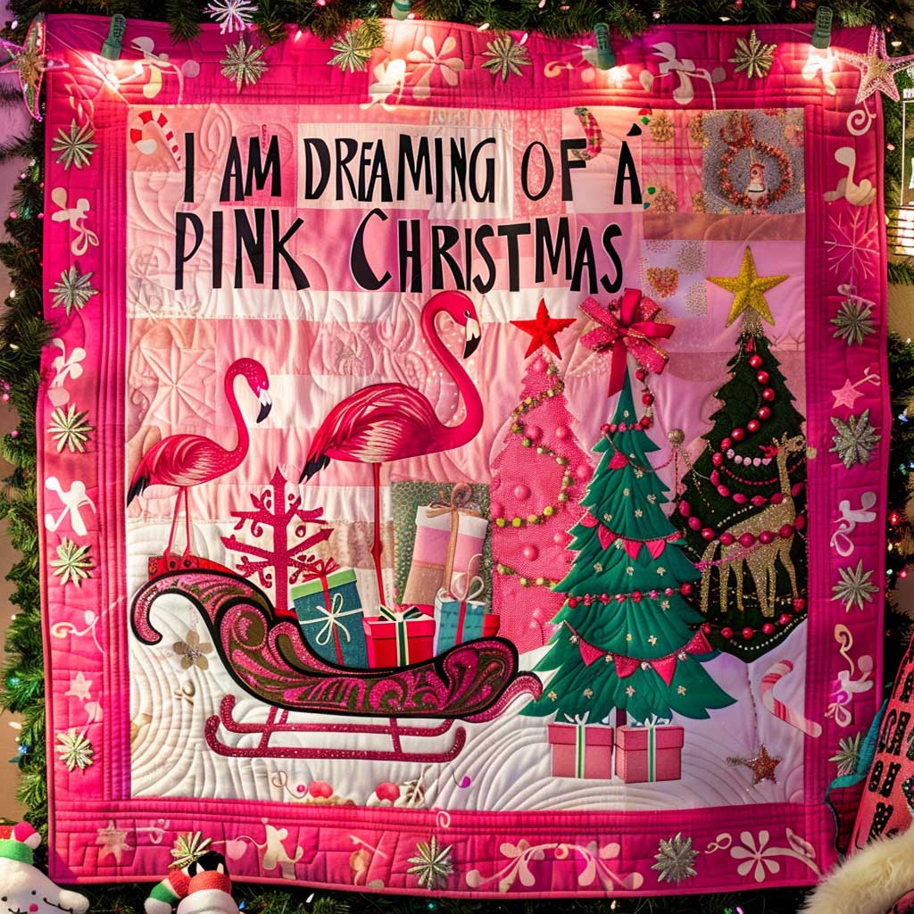 Christmas Flamingo WJ2309002CL Quilt