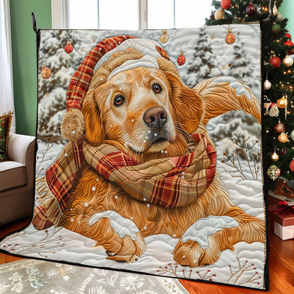 Golden Retriever Warm Winter WO1408019CL Quilt