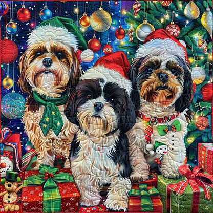 Christmas Yorkshire Terriers WM2808074CL Quilt