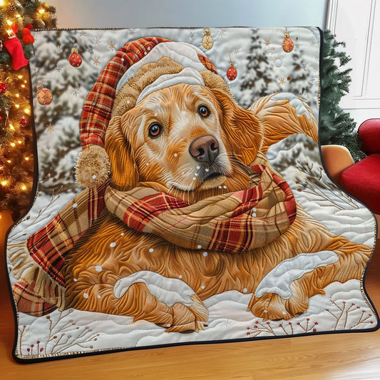 Golden Retriever Warm Winter WO1408019CL Quilt