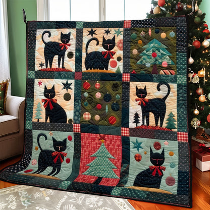 Black Cat And Red Bow WO2408038CL Quilt