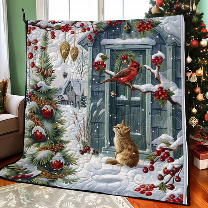 Cat And Cardinal WO2908064CL Quilt