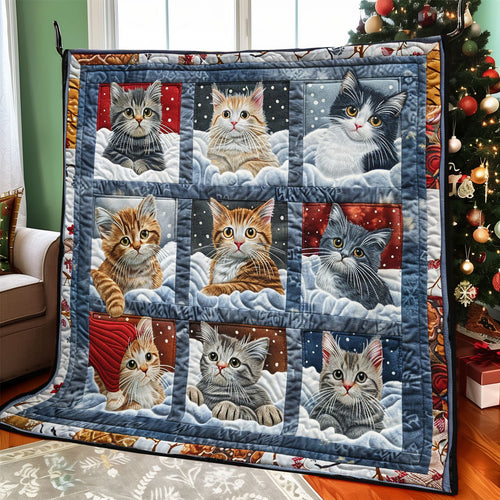 Cats And Snowing WO2408040CL Quilt