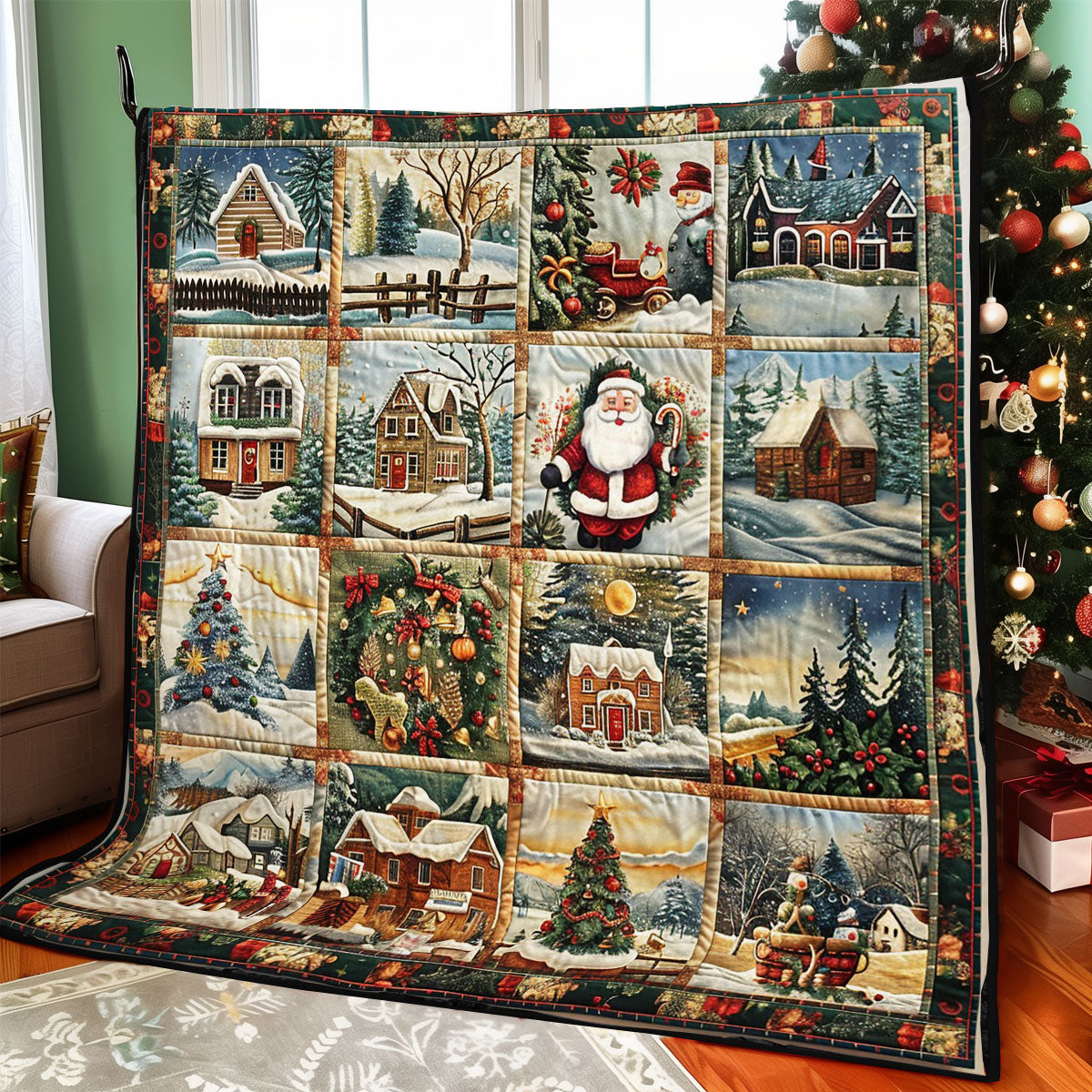 Christmas Scene WO2208021CL Quilt