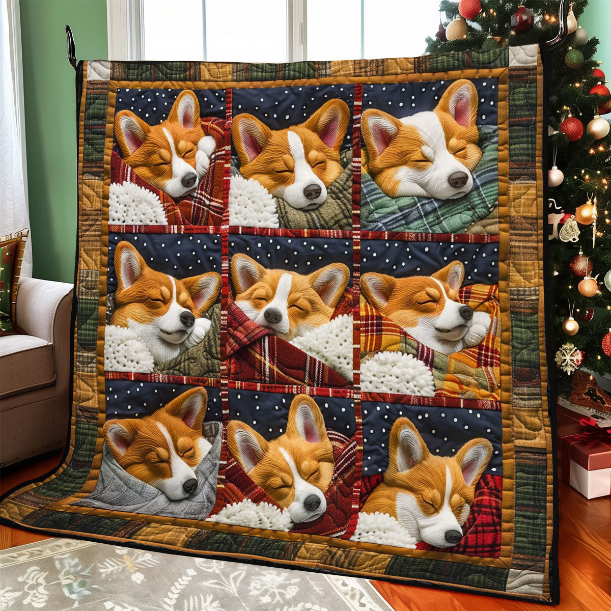 Corgi Dogs Warm WO2808042CL Quilt