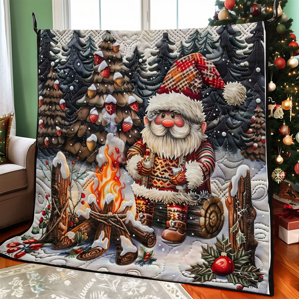 Gnomes By The Fire WO2908033CL Quilt