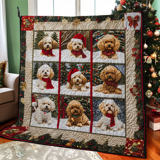 Poodle And Christmas WO2708023CL Quilt