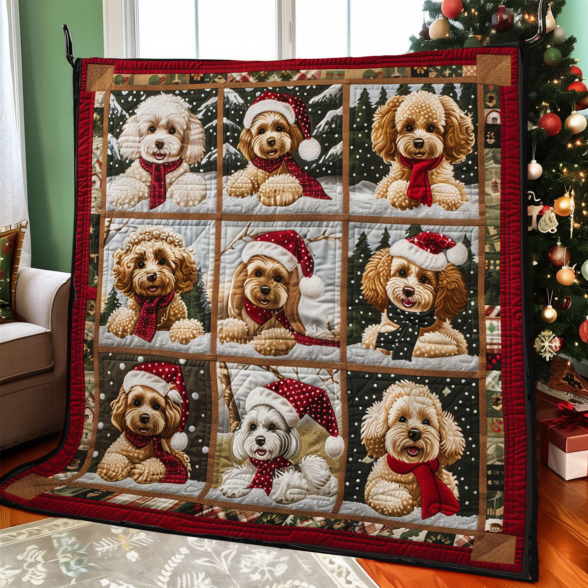 Poodle And Snow WO2708025CL Quilt