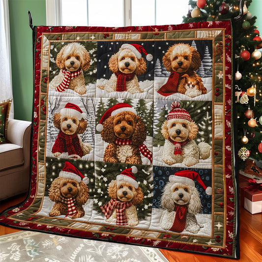 Poodles And Christmas WO2708021CL Quilt