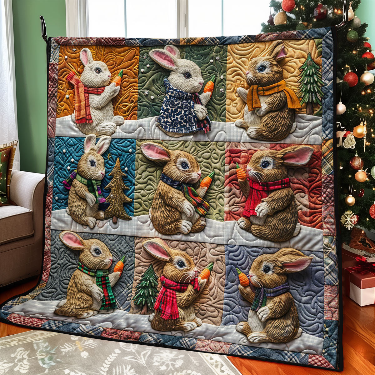 Rabbits And Carrot WO2908080CL Quilt