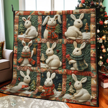 Rabbits And Christmas WO2908081CL Quilt