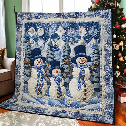 Snowman And Blue Scarf WO2408036CL Quilt