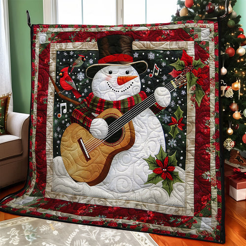 Snowman Playing Guitar WO2608017CL Quilt