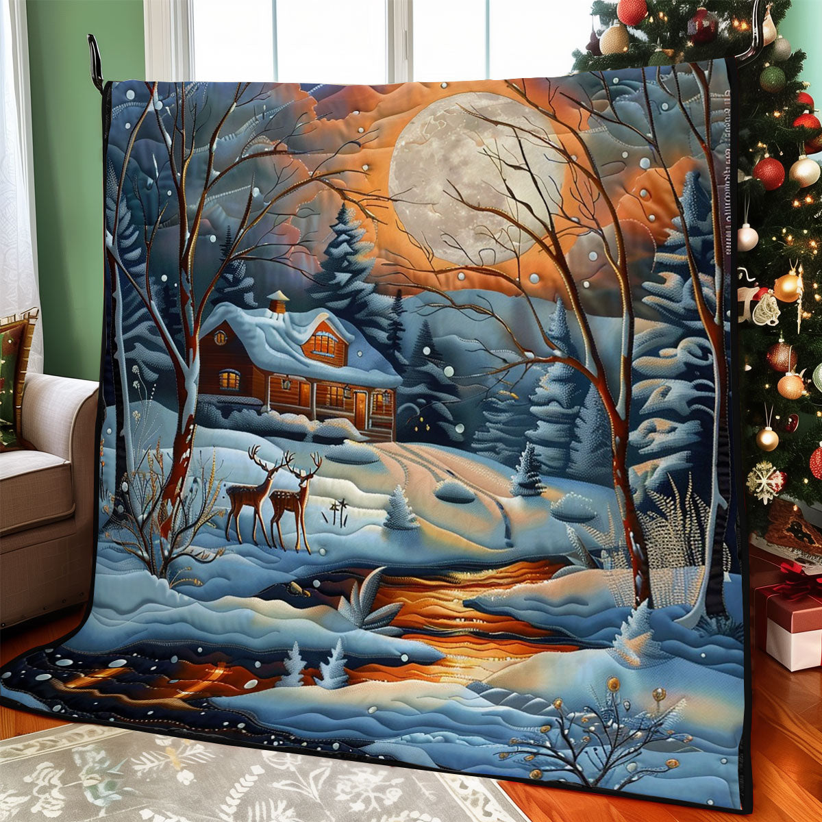 The Deer’s Cozy Corner WO2208004CL Quilt