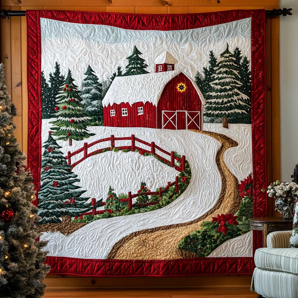 Christmas In Farm WP2511009CL Quilt