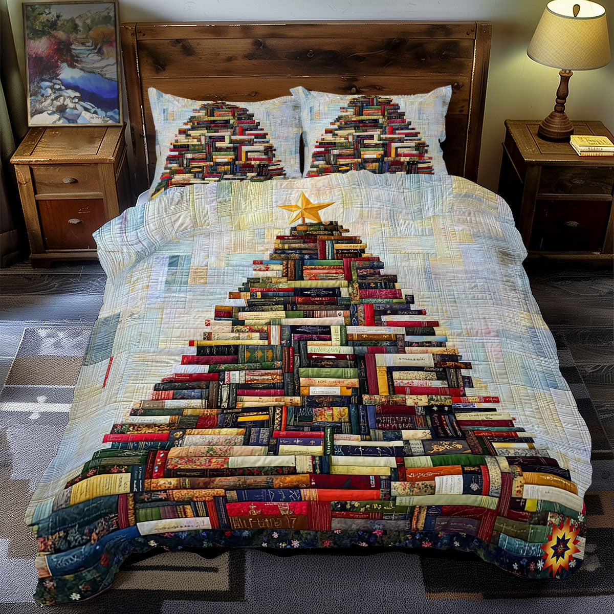 Christmas Tree Book WY2211073CL Duvet Cover Set