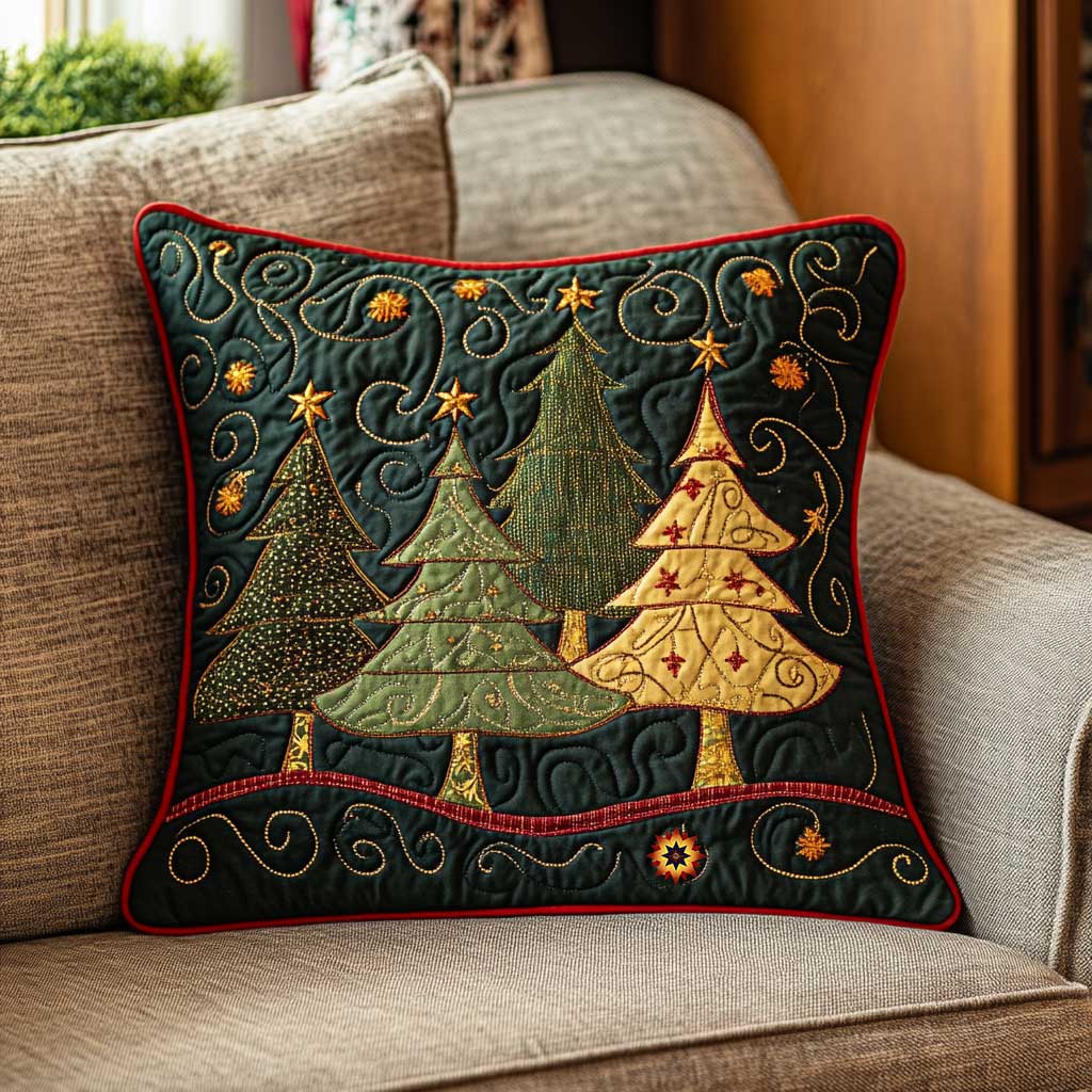 Christmas Tree Garden WP2511007CL Quilt Pillow Case