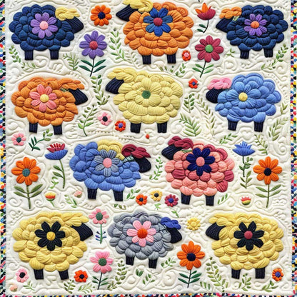 Cloudy Color Sheeps WM3008016CL Quilt