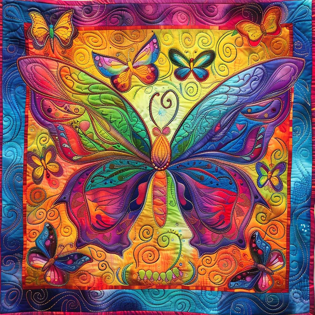 Colorful Butterflies WJ2608003CL Quilt