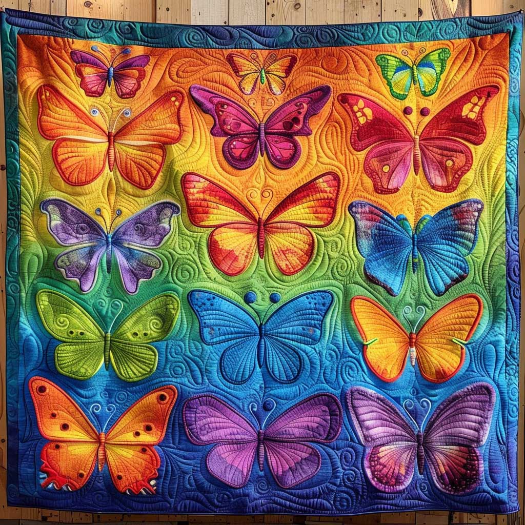 Colorful Butterflies WJ3008009CL Quilt