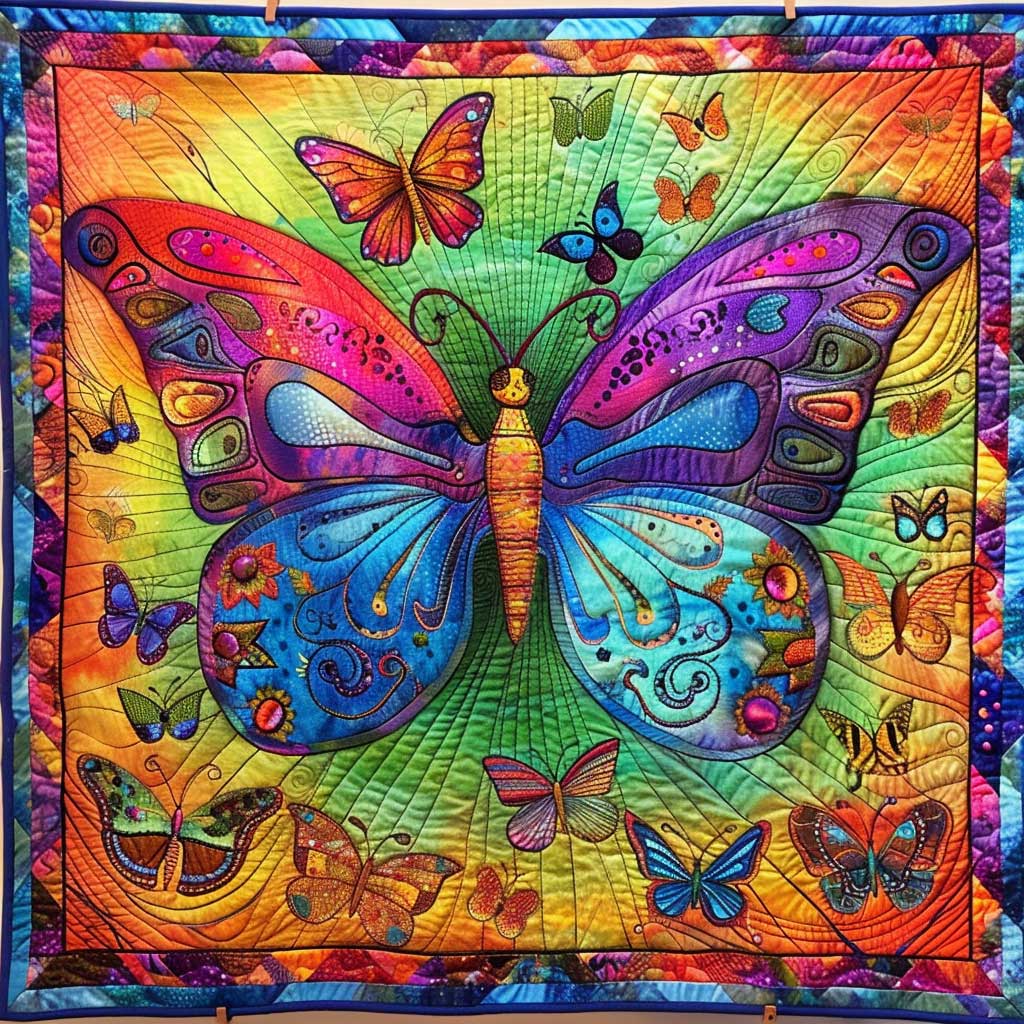 Colorful Butterfly WJ2308006CL Quilt