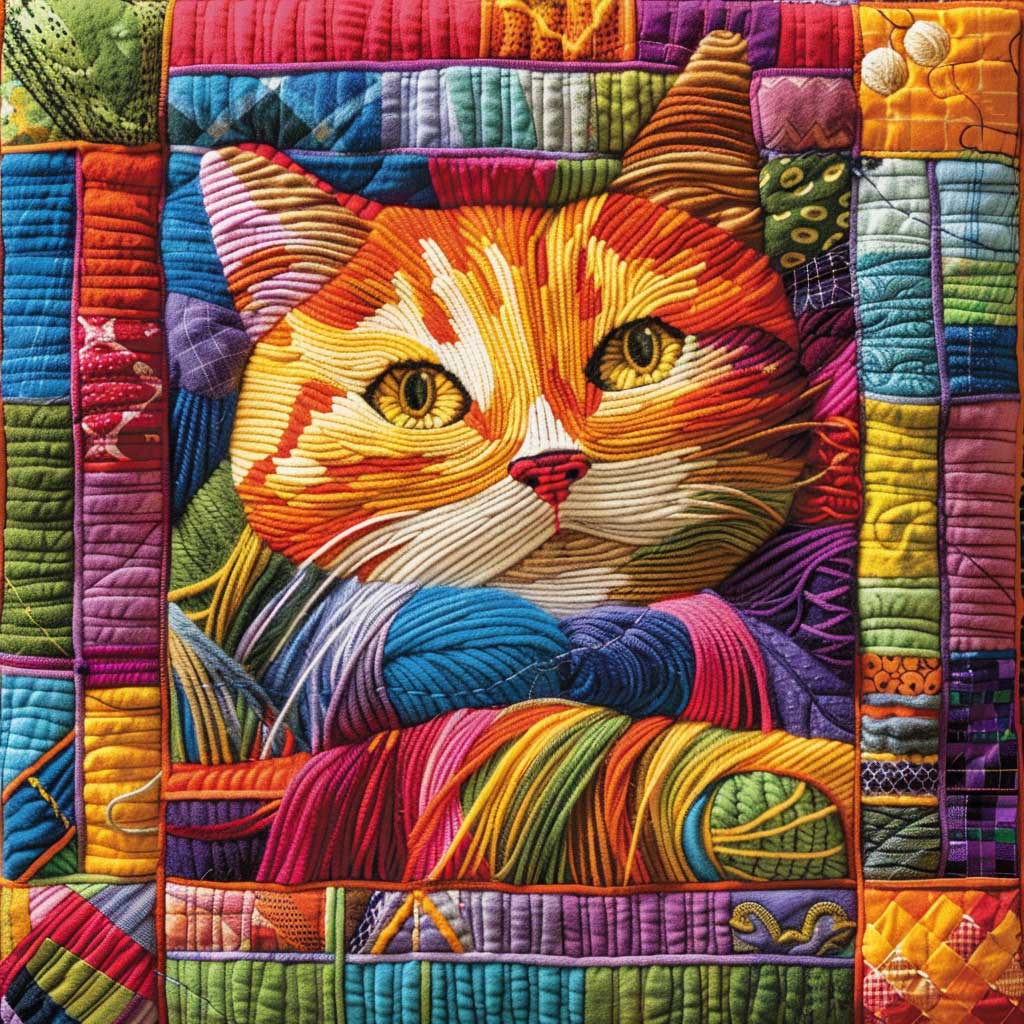 Colorful Cat WJ0509007CL Quilt