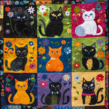 Colorful Cats WJ2108008CL Quilt