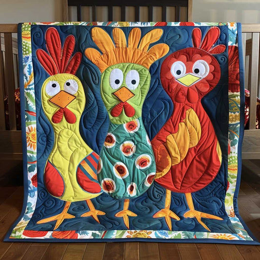 Colorful Chicken WJ1308010CL Quilt